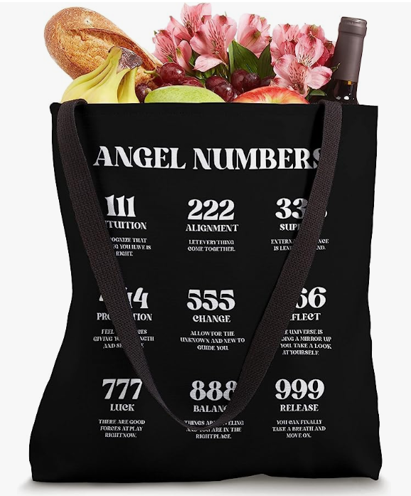 Angel Gifts, Angel Number Tote Bags, Angel Numbers Meaning, Guardian Angel,  meditationangel.com